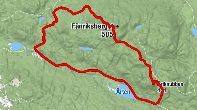 Ärtknubben - Fänriksberget - Flymyrsstugan - Leksands kommun