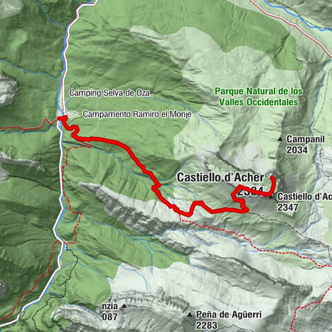 Valle de Hecho - Monte Campanil - Castiello d'Acher Sur - Castiello d’Acher