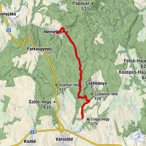 Kéktúra, Városlőd-Némethbánya