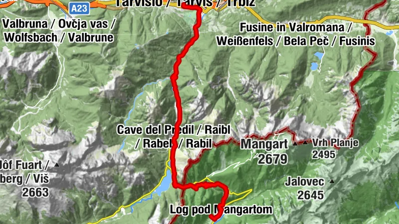 JULIANA TRAIL : étape 15 Log pod Mangartom – Tarvisio (ITALIE)