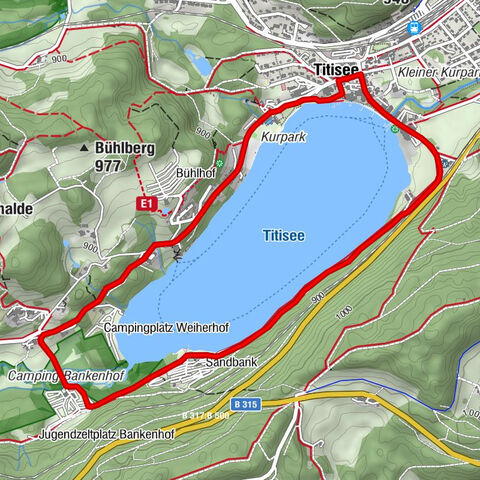 Tour rund um den Titisee