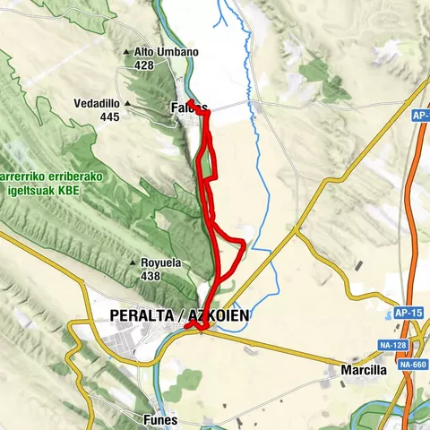 Falces - Peralta - Funes - Marcilla. Territoire du vison