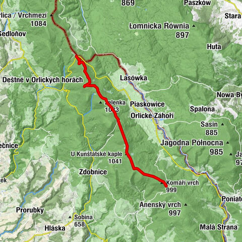 Deštné v Orlických horách - Velká Deštná - Tetřevec - Komáří vrch