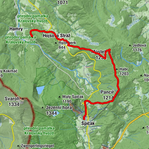 Hamry-Hojsova Stráž - Můstek - Pancíř - Restaurace na nádraží