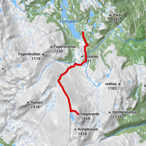 Flå - Gulsviksetran - Høgevarde