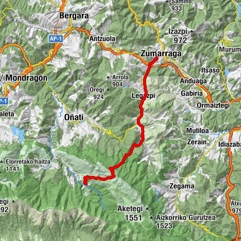 Zumarraga - Trikuetxeta - Unaimendi - Arantzazu