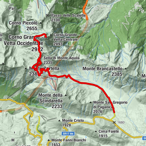 Chiesetta della Madonna della Neve - Picco Confalonieri - Sella del Brecciaio - Corno Grande - Vetta Occidentale