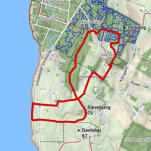 Odsherred Kommune - Lerbjerg - Kallebjerg - Rævebjerg