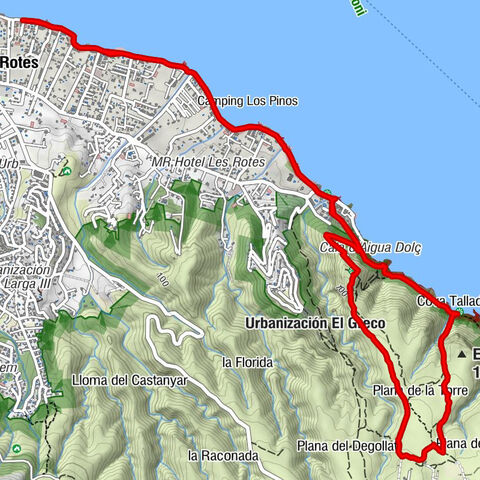 Dénia - Cova de l'Aiguadolç - Els Castellets - Mena
