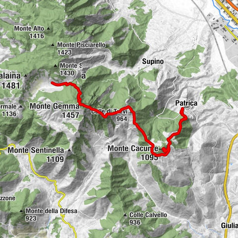 Valle dei Lepini - Monte Cacume - Monte Gemma - Supino