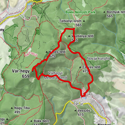 Szent Imre-forrás - Novaji kunyhó - Vár-hegy - Noszvaj