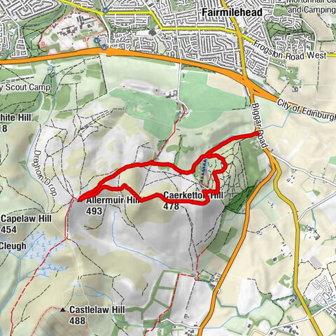 City of Edinburgh - Allermuir Hill - Caerketton Hill - Lothianburn