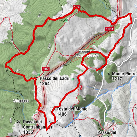 Rifugio del Lago di Monte Pietracandella - Testa del Monte - Rifugio Fontanelle - Passo dei Ladri