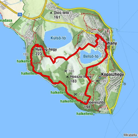Tihany - Hálóeresztő - Nyereg-hegy - Apáti-hegy