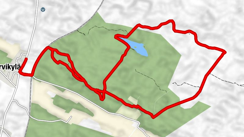 Järvikylä - Rottasuonkalliot - Kettukallio - Luolakallio