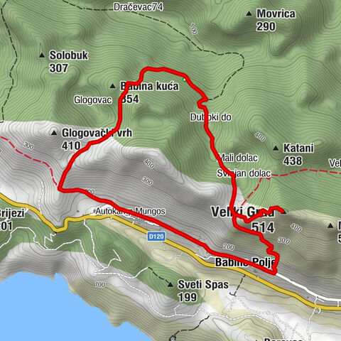 Konoba Triton - Crkva svetog Pavla - Babino Polje - Veliki Grad