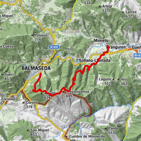 Balmaseda - Alto de la Celadilla - Barrio Codujo - Barrio el Baular