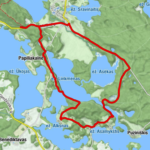 Papiliakalnė - Ladakalnis - Salos - Linkmenų seniūnija