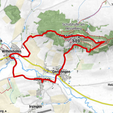 Hesselberg - Wörnitzstuben - St. Johannis - Gerolfingen