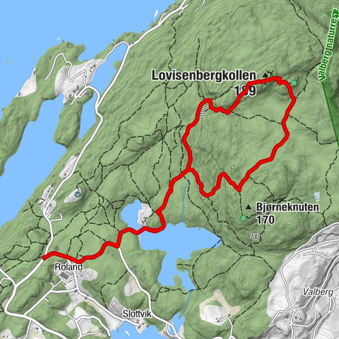 Kragerø - Lovisenbergkollen - Bjørneknuten