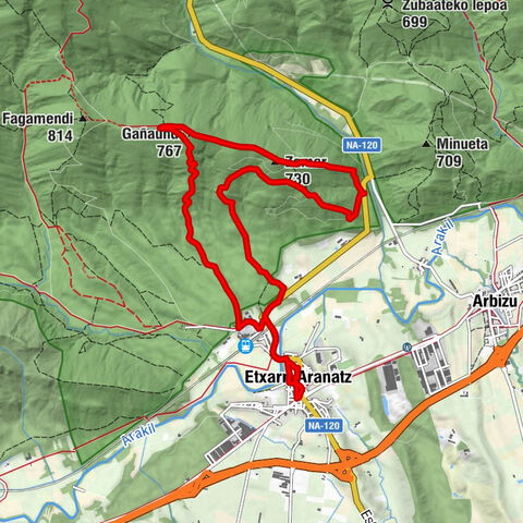 Etxarri Aranatz - Sorazuri - Gañaundi - Zamar