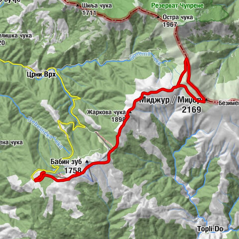 Засковци - Жаркова чука - Тупанар - Миджур / Миџор
