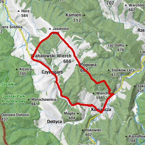 Czystogarb - Wahalowski Wierch - Cerkiew greckokatolicka Opieki Matki Bożej - Komańcza