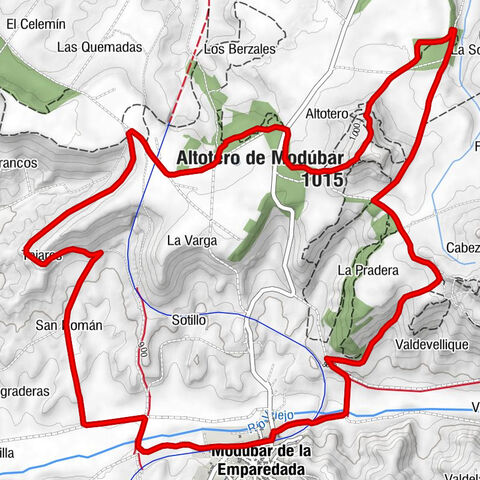 Modúbar de la Emparedada - Altotero de Modúbar - Tejares - San Román