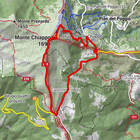 Zerba - Capannette di Pej - Monte Chiappo - Rifugio Monte Chiappo