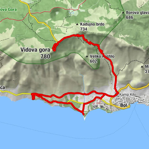 Bol - crkvica sv. Josipa - Vidova gora - Mali Raj