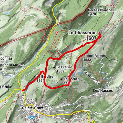Col des Etroits - Hôtel du Chasseron - Le Chasseron - Petites Roches