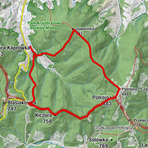 Nowa Wieś - Potrójna - Potrójna - Czarny Groń - Jawornica