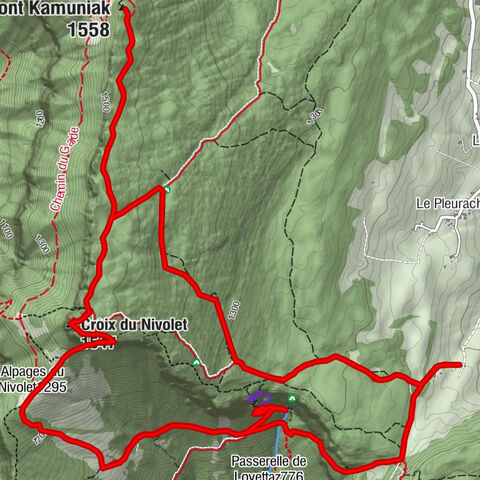 Saint-Jean-d'Arvey - Croix du Nivolet - Mont Kamuniak - Les Déserts
