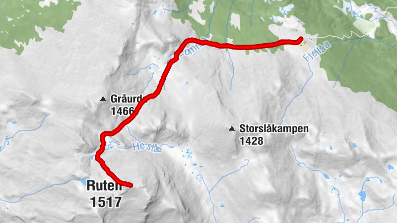 Sør-Fron - Ruten