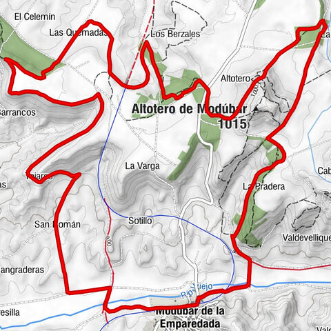 Modúbar de la Emparedada - Altotero de Modúbar - Las Quemadas - Tejares