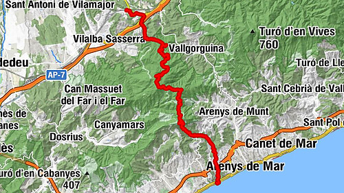 Dosrius - el Corredor - Montalt - Mare de Déu del Carme