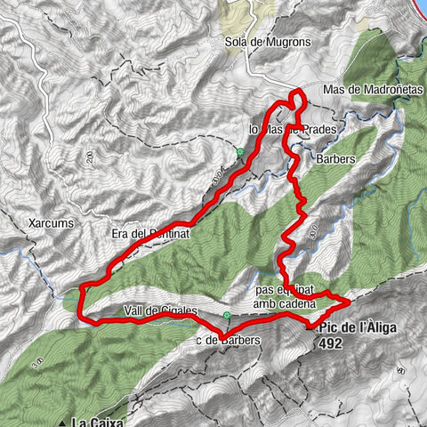 Ascó - Pic de l'Àliga - pas equipat amb cadena - Vall de Cigales
