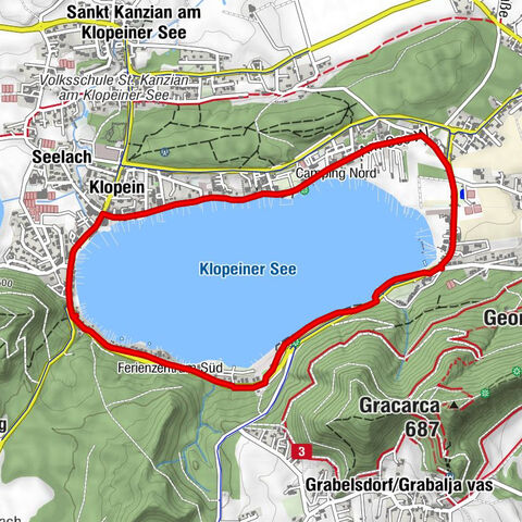 Circuit du lac de Klopein : "tour de la promenade"