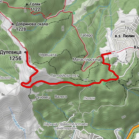 София - х. Бонсови поляни - Дупевица