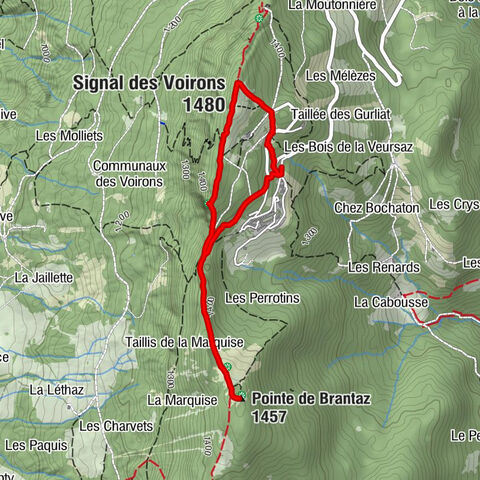 Thonon-les-Bains - Signal des Voirons - Pointe de Brantaz - Boëge