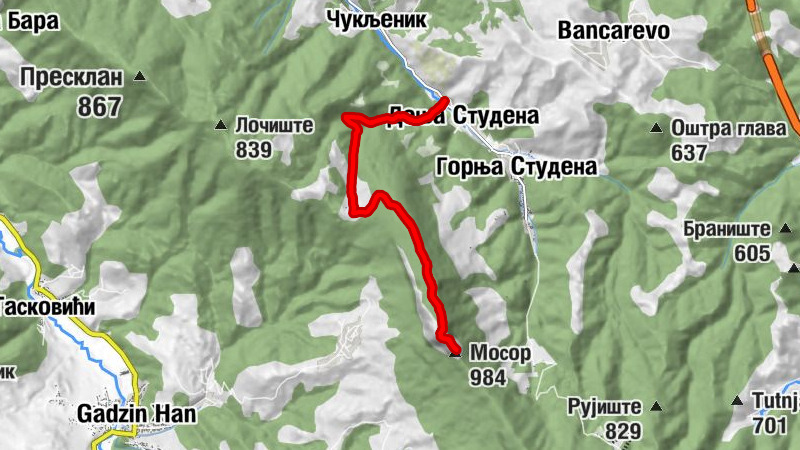 Доња Студена - Мосор