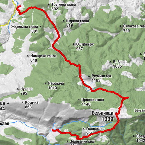 Krupajsko Vrelo - Бељаница - Велики бук - Водопад