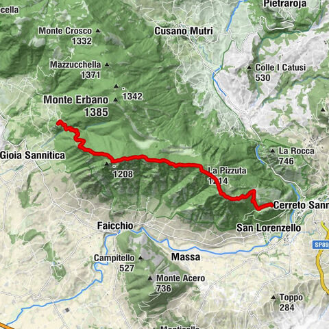 San Lorenzello - La Pizzuta - Monte Monaco di Gioia - Gioia Sannitica