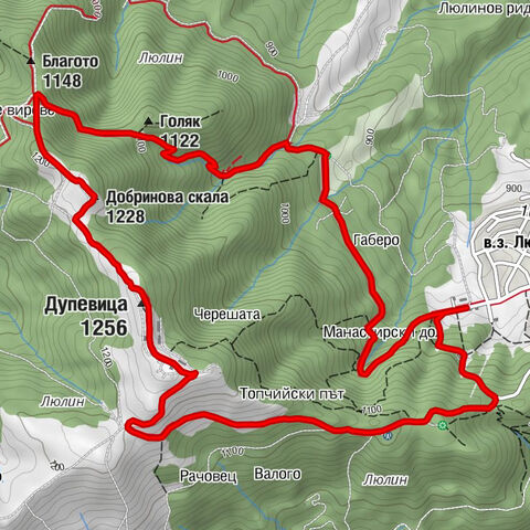 х. Бонсови поляни - Дупевица - Добринова скала - София