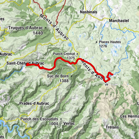 Les Rajas - Signal de Mailhebiau - Portalet - Saint-Chély-d'Aubrac