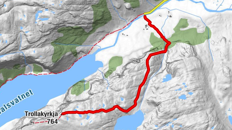 Gjesdal - Nedre Maudal - Trollakyrkja
