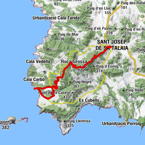 Sant Josep de sa Talaia - Cap de sa Talaia - Roca Grossa - Cala d'Hort