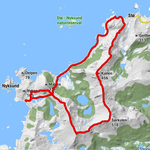 Skåltofta - Sørkulen - Kjølen - Stø