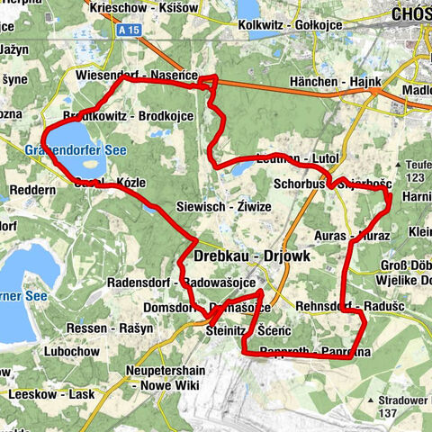 Raakow - Rakow - Steinitz - Šćeńc - Dorfkirche Schorbus - Caseler Kirche