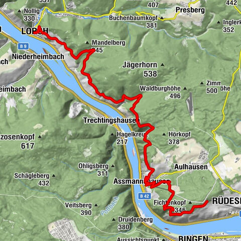 Besucherzentrum auf dem Niederwald - Heilig-Kreuz-Kirche - Ecksteinkopf - Lorch